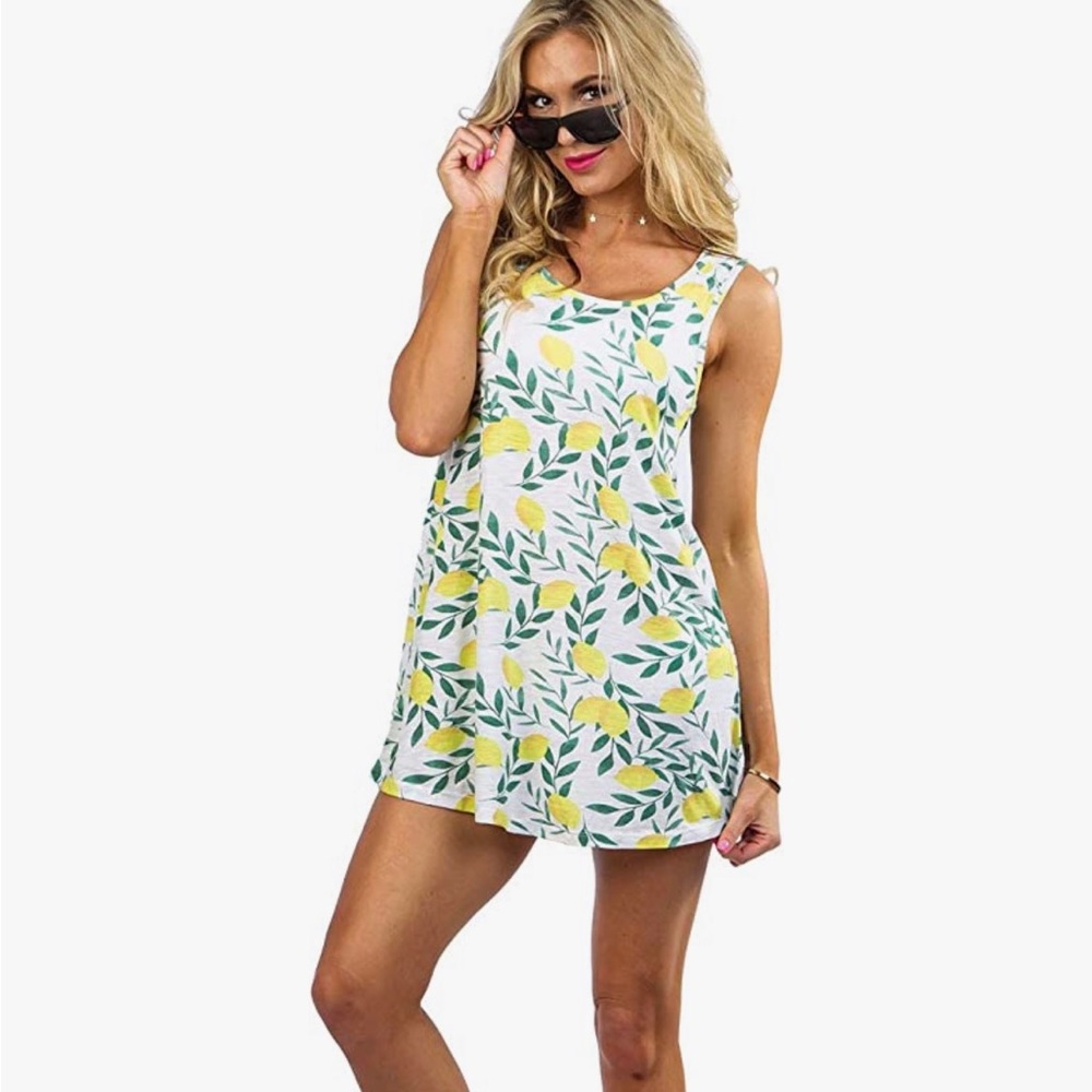 ⭐️ Tipsy Elves Laidback Lemon Beach Cover Up Dress - Picture 3 of 4